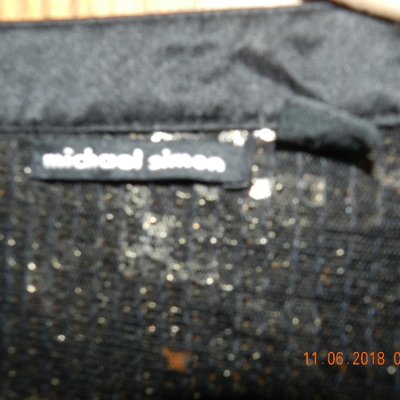 Michael Simon Black w/Gold Sequin Full Zip Top - Picture 4 of 4